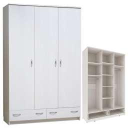Шкаф 3-х дверный для платья и белья с 2-мя ящиками  (1500/2320)