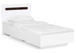 Кровать Амбра 90х200 белый глянец / белый эггер (94x203,2x90)